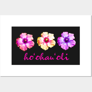 Give Joy - Hawaiian Aloha Hibiscus Design - Hawaiian Language Posters and Art